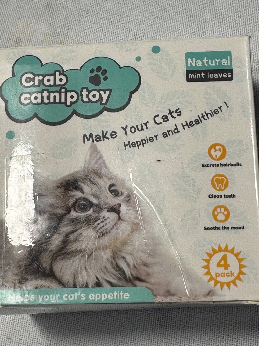 Crab Catnip Toy - Green Catnip Crab for Play & Relaxation